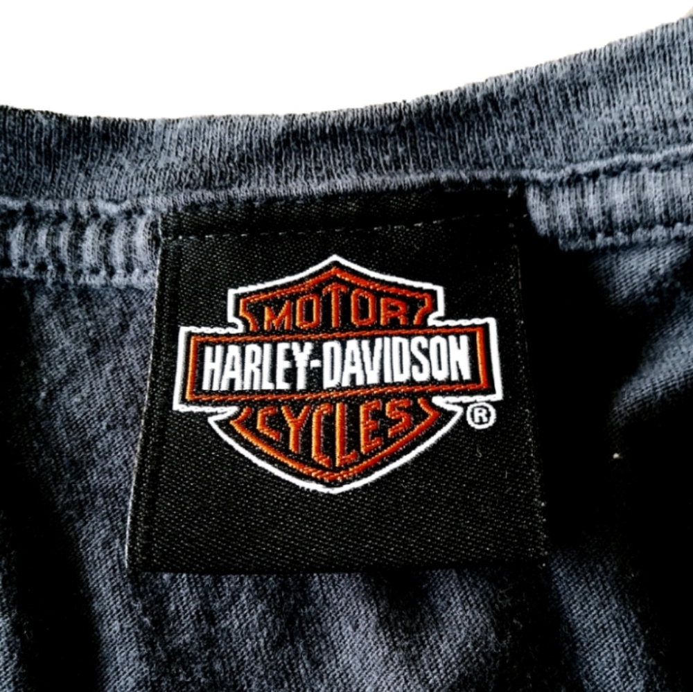 Harley-Davidson Men's 2XL Black White Graphic Tee - Picture 2 of 5